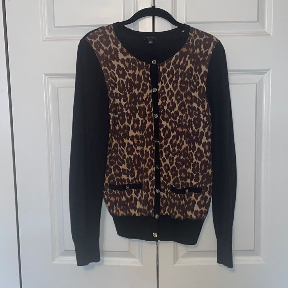 Ann Taylor animal print cardigan